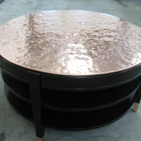 Distressed Copper Coffee Table